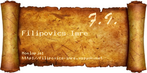 Filipovics Imre névjegykártya